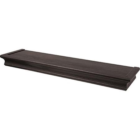 Gfancy Fixtures 24 in. High & Mighty Beveled Floating Shelf, Espresso GF2668332